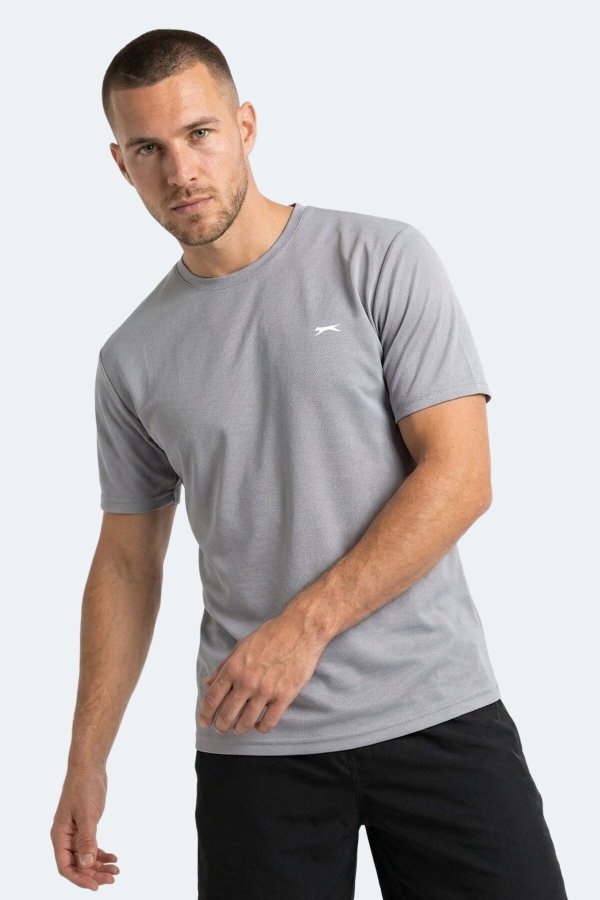 Slazenger HAUNTED I Erkek Gümüş Tişört