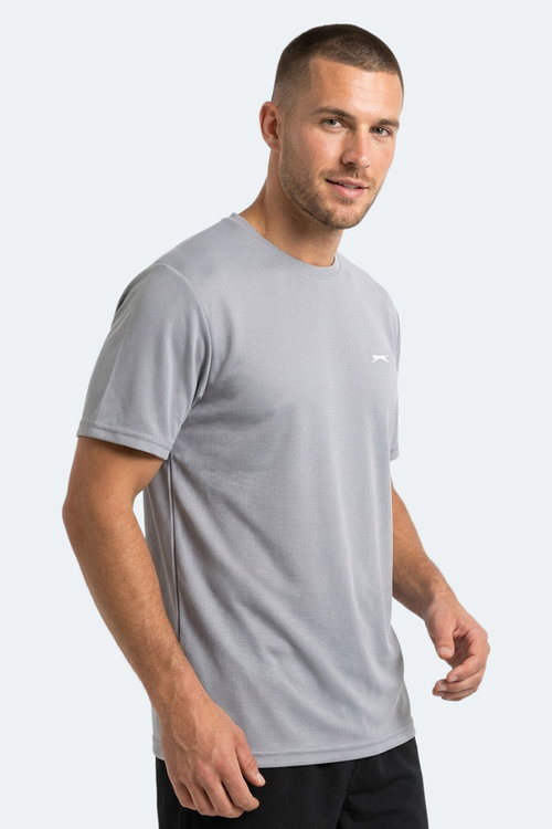 Slazenger HAUNTED I Erkek Gümüş Tişört