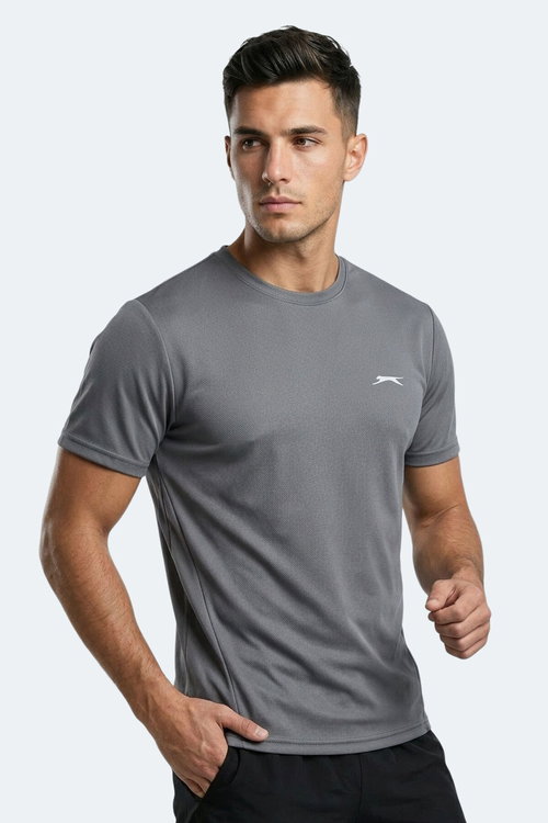 Slazenger HAUNTED I Erkek Koyu Gri Tişört