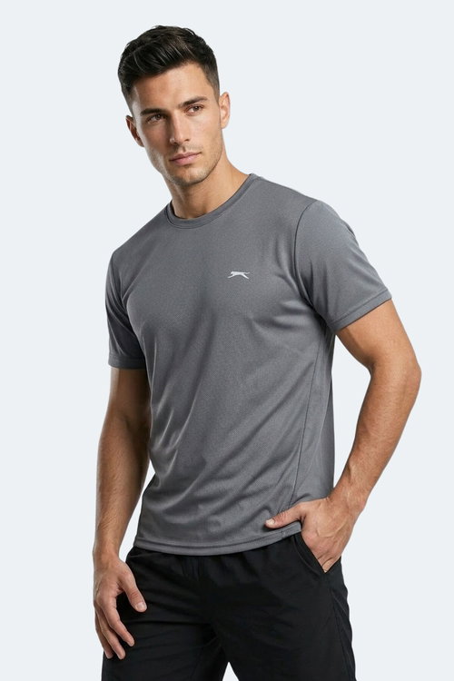 Slazenger HAUNTED I Erkek Koyu Gri Tişört