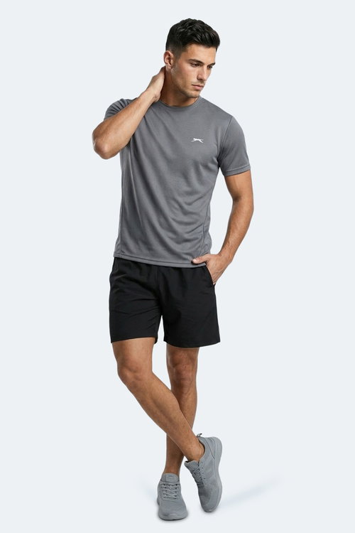 Slazenger HAUNTED I Erkek Koyu Gri Tişört