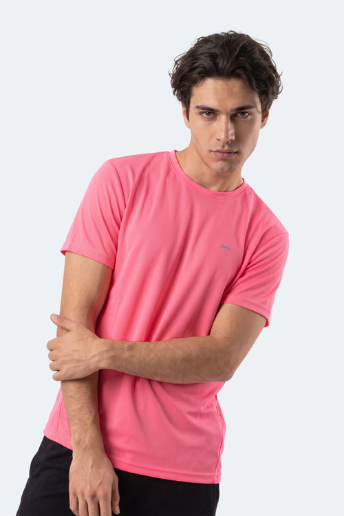 Slazenger HAUNTED I Erkek Neon Pembe Tişört