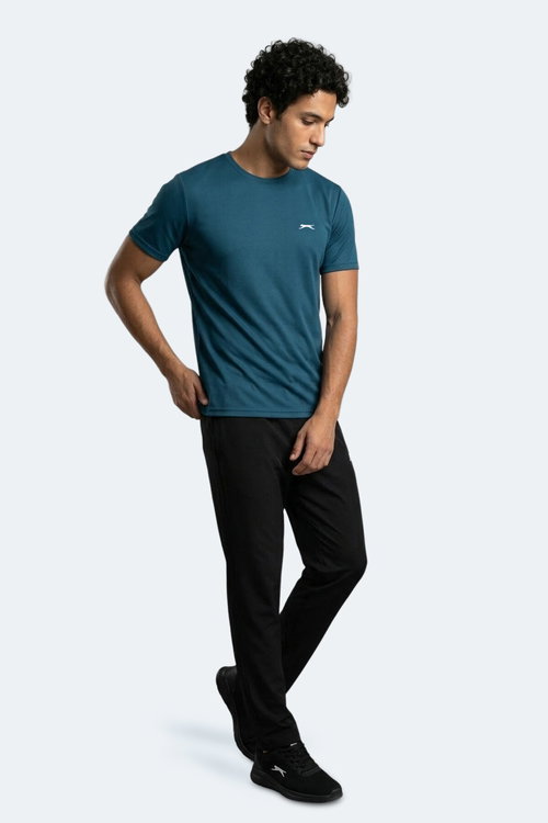 Slazenger HAUNTED I Erkek Petrol Tişört