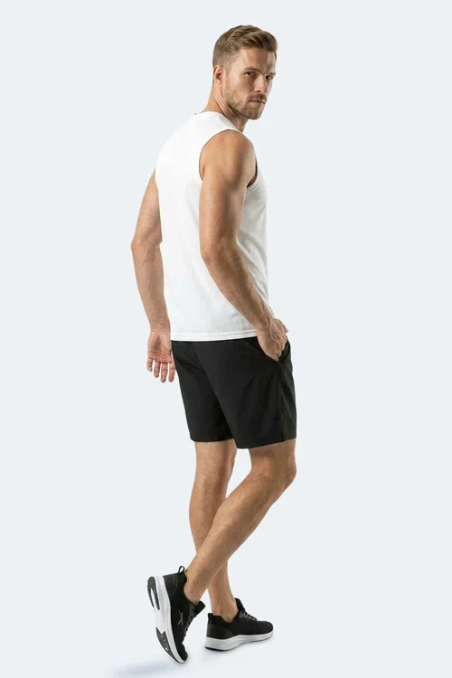 Slazenger HAZZAR I Erkek Kolsuz Beyaz Tişört