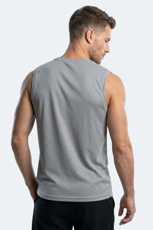 Slazenger HAZZAR I Erkek Kolsuz Gümüş Tişört
