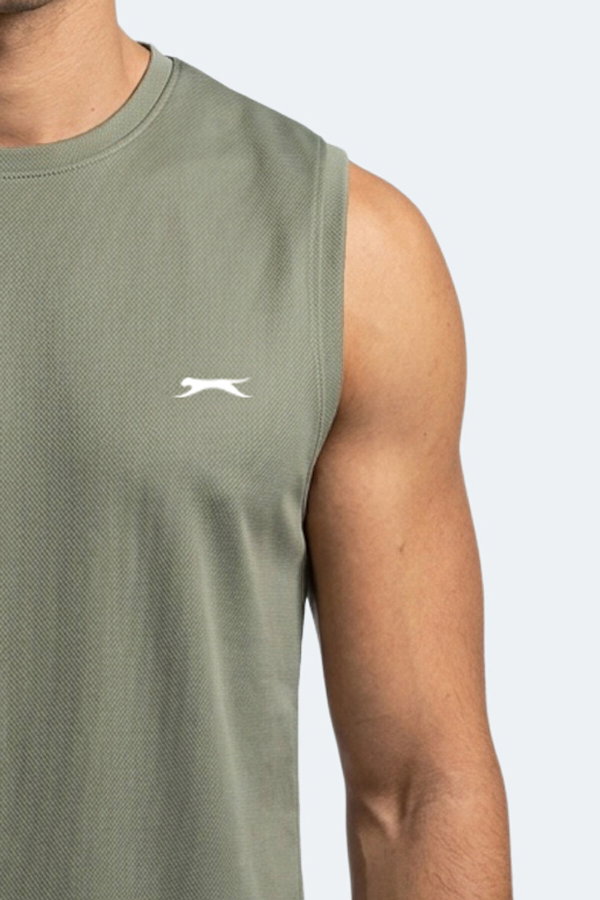 Slazenger HAZZAR I Erkek Kolsuz Haki Tişört