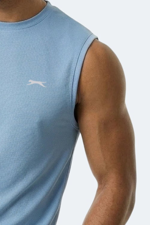 Slazenger HAZZAR I Erkek Kolsuz Mavi Tişört