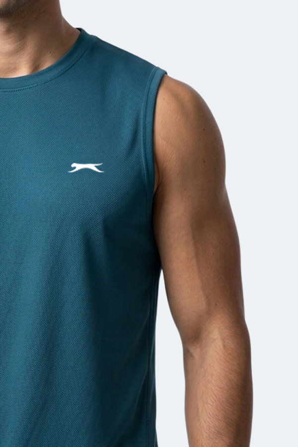 Slazenger HAZZAR I Erkek Kolsuz Petrol Tişört
