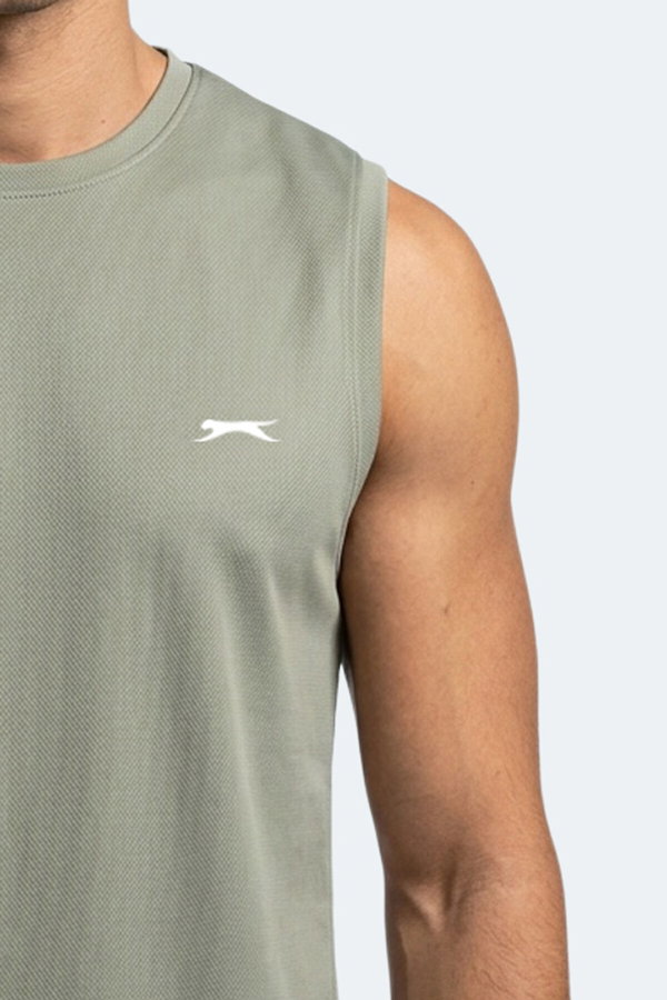 Slazenger HAZZAR I Erkek Kolsuz Zeytin Yeşil Tişört