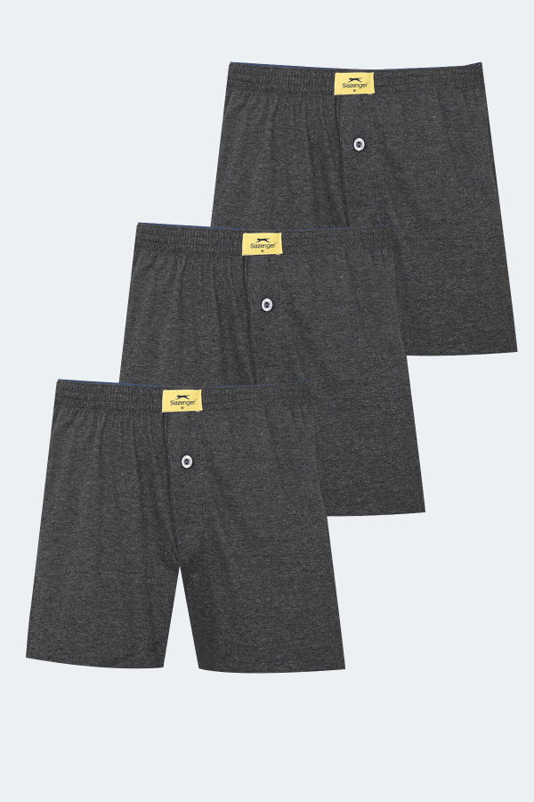 Slazenger HE 3 lü Set Erkek Antrasit Boxer