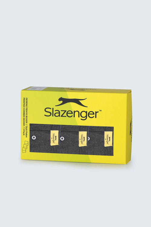 Slazenger HE 3 lü Set Erkek Antrasit Boxer