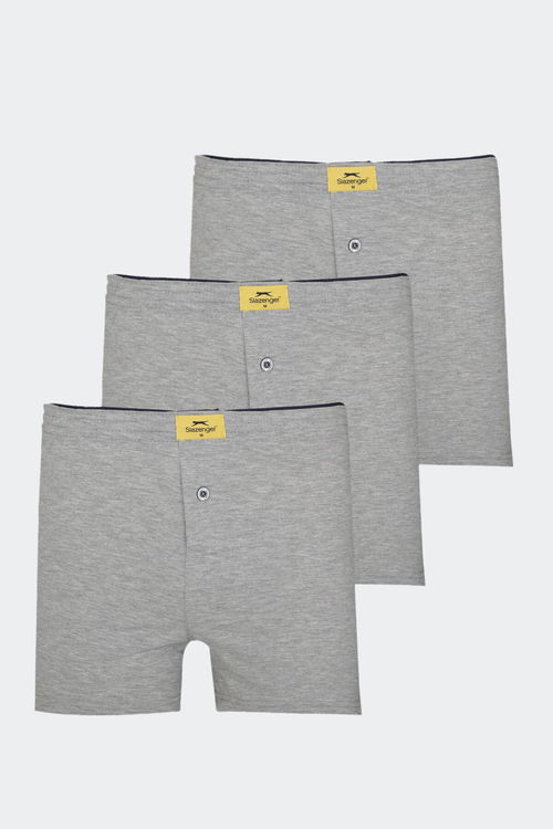 Slazenger HE 3 lü Set Erkek Gri Boxer