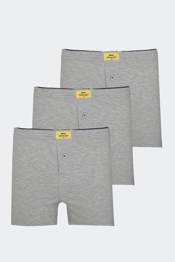 Slazenger HE 3 lü Set Erkek Gri Boxer