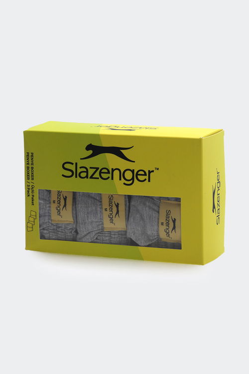 Slazenger HE 3 lü Set Erkek Gri Boxer