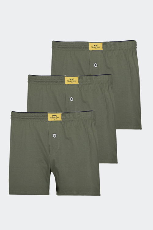 Slazenger HE 3 lü Set Erkek Haki Boxer