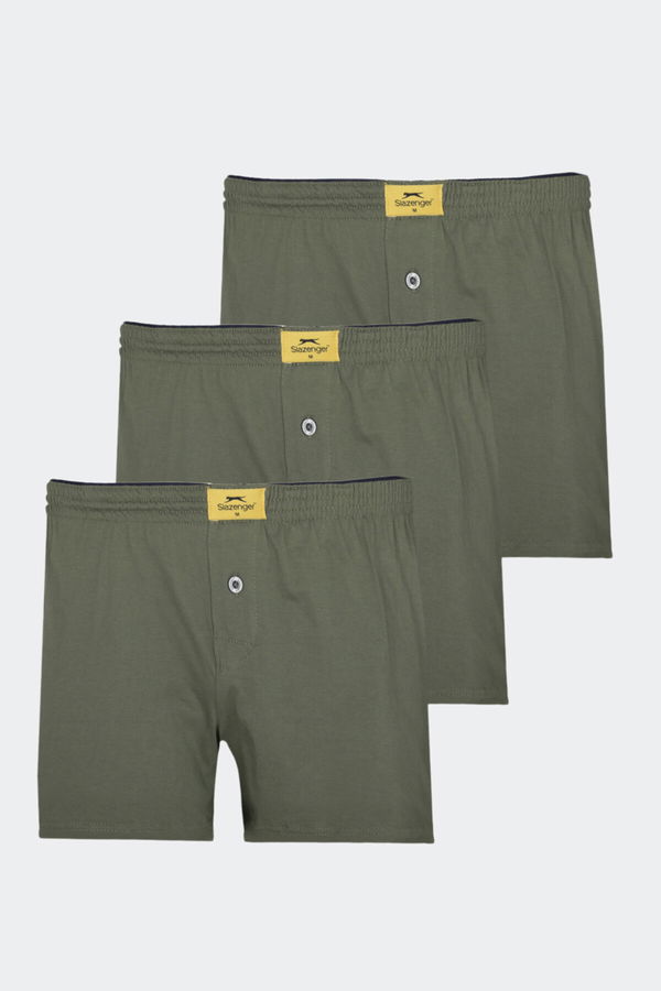 Slazenger HE 3 lü Set Erkek Haki Boxer