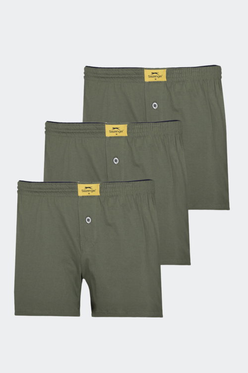 Slazenger HE 3 lü Set Erkek Haki Boxer