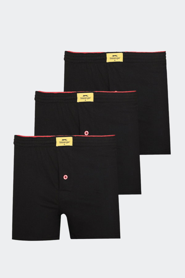 Slazenger HE 3 lü Set Erkek Siyah Boxer