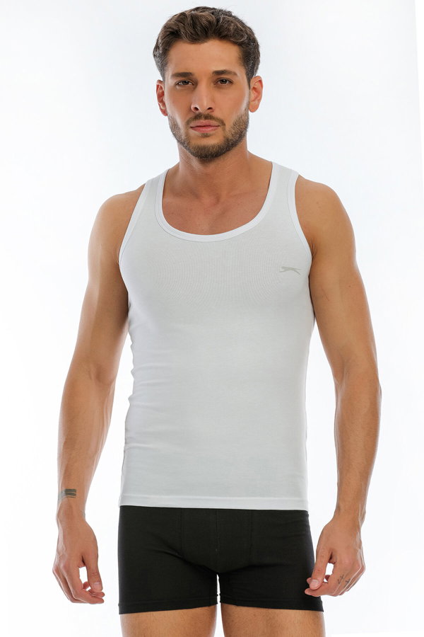 Slazenger HEALTH Erkek Beyaz Atlet