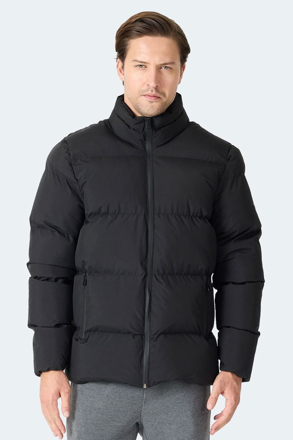 Slazenger HECARIM Erkek Kapüşonlu Şişme Siyah Yelek