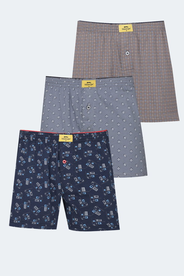Slazenger HEGEL 3 lü Set Erkek Karışık Boxer