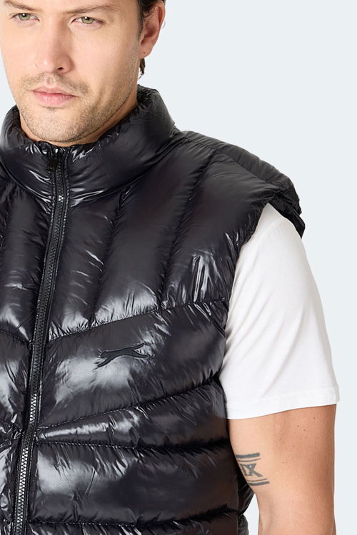 Slazenger HELIORA Erkek Şişme Siyah Yelek