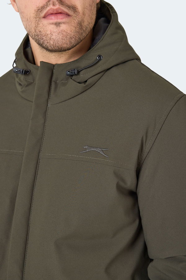 Slazenger HERNIS Erkek Kapüşonlu Fermuarlı Haki Yelek