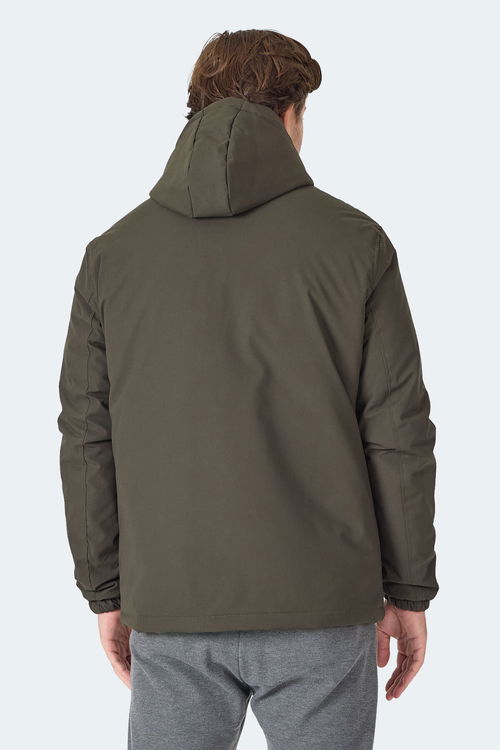Slazenger HERNIS Erkek Kapüşonlu Fermuarlı Haki Yelek