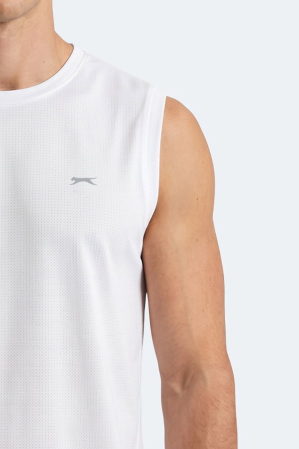 Slazenger HEROFIT Erkek Kolsuz Beyaz Atlet