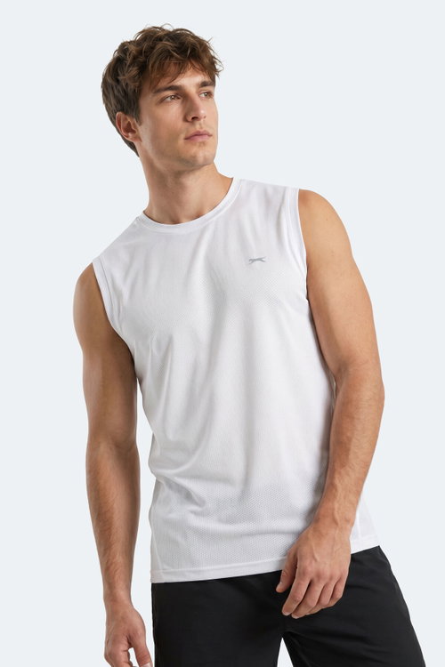 Slazenger HEROFIT IN Erkek Kolsuz Beyaz Atlet