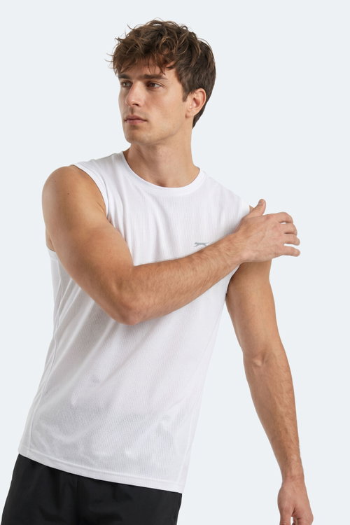 Slazenger HEROFIT IN Erkek Kolsuz Beyaz Atlet
