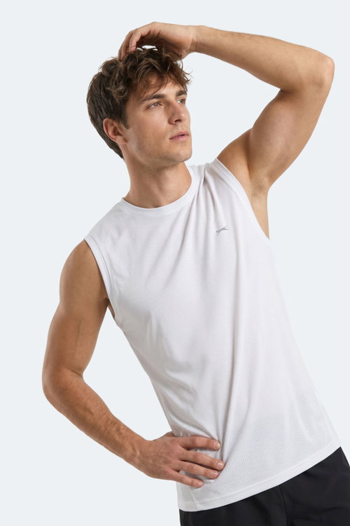 Slazenger HEROFIT IN Erkek Kolsuz Beyaz Atlet