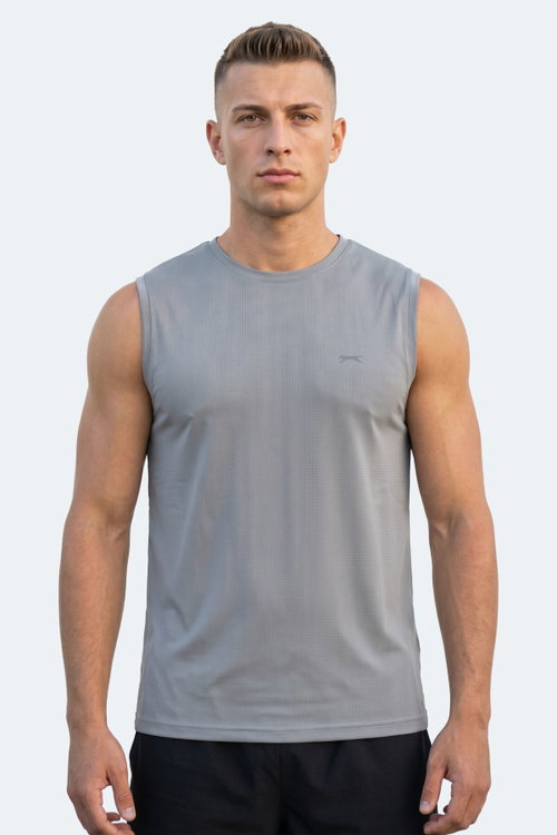 Slazenger HEROFIT IN Erkek Kolsuz Gri Atlet
