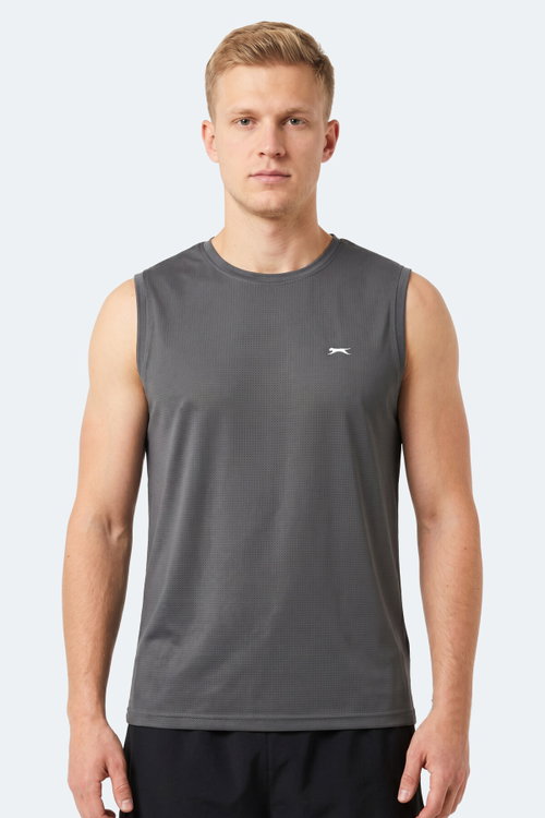 Slazenger HEROFIT IN Erkek Kolsuz Koyu Gri Atlet