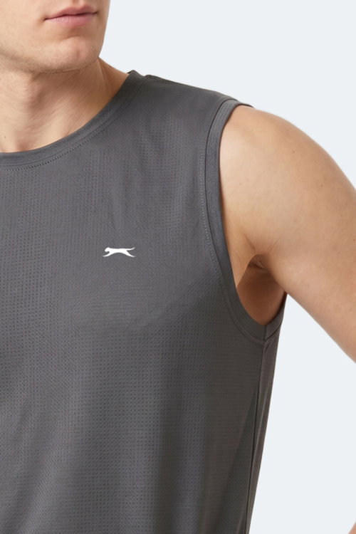 Slazenger HEROFIT IN Erkek Kolsuz Koyu Gri Atlet