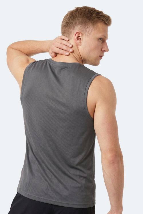 Slazenger HEROFIT IN Erkek Kolsuz Koyu Gri Atlet