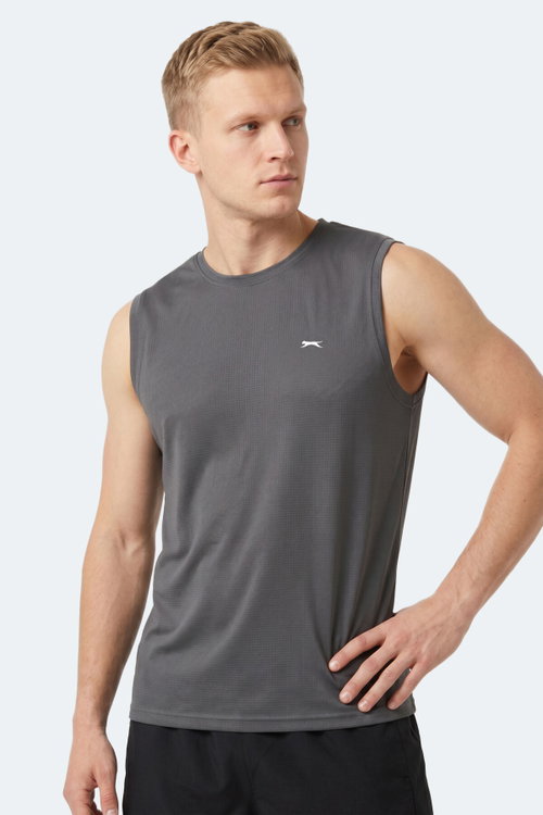 Slazenger HEROFIT IN Erkek Kolsuz Koyu Gri Atlet
