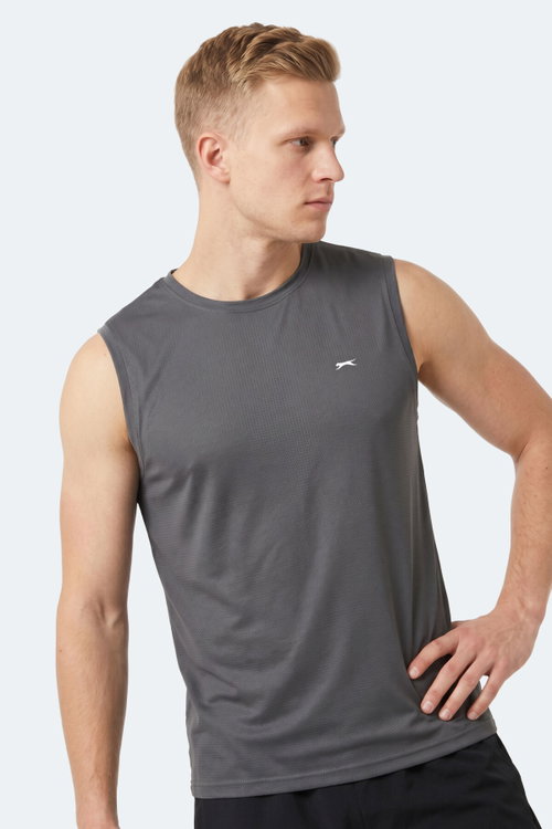 Slazenger HEROFIT IN Erkek Kolsuz Koyu Gri Atlet