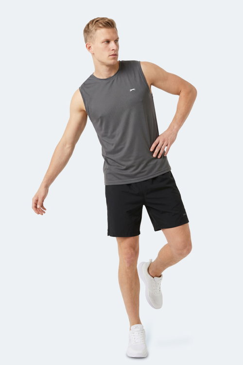 Slazenger HEROFIT IN Erkek Kolsuz Koyu Gri Atlet