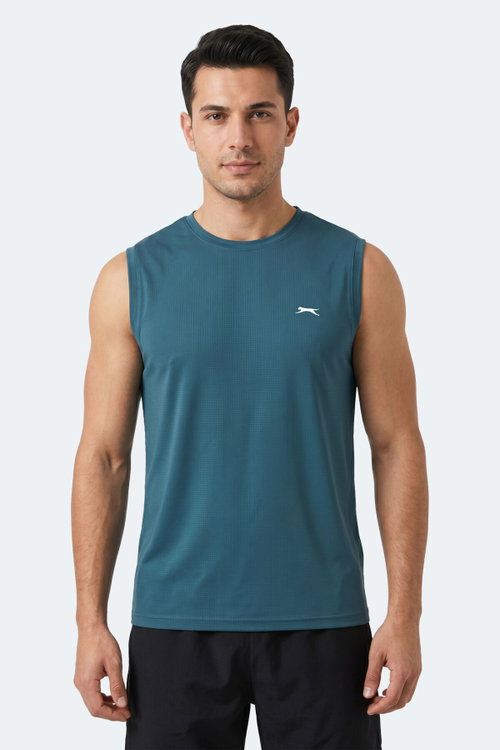 Slazenger HEROFIT IN Erkek Kolsuz Petrol Atlet