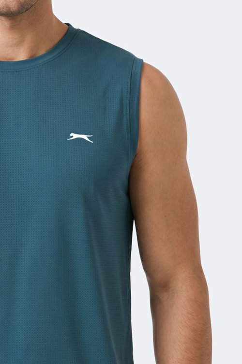 Slazenger HEROFIT IN Erkek Kolsuz Petrol Atlet