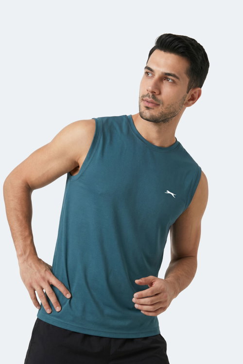 Slazenger HEROFIT IN Erkek Kolsuz Petrol Atlet