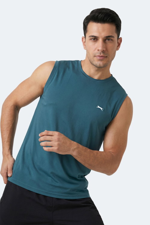 Slazenger HEROFIT IN Erkek Kolsuz Petrol Atlet