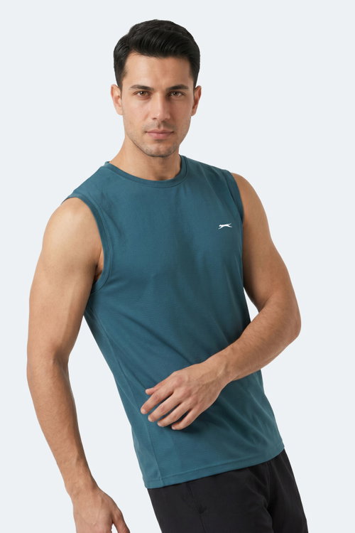 Slazenger HEROFIT IN Erkek Kolsuz Petrol Atlet