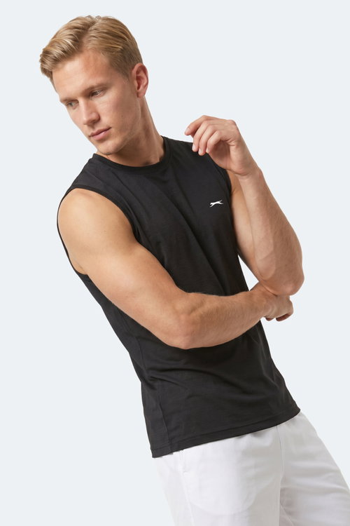 Slazenger HEROFIT IN Erkek Kolsuz Siyah Atlet