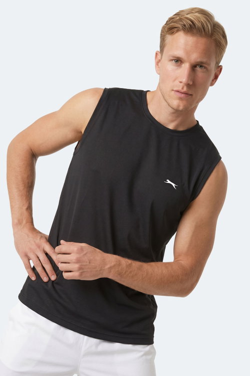 Slazenger HEROFIT IN Erkek Kolsuz Siyah Atlet