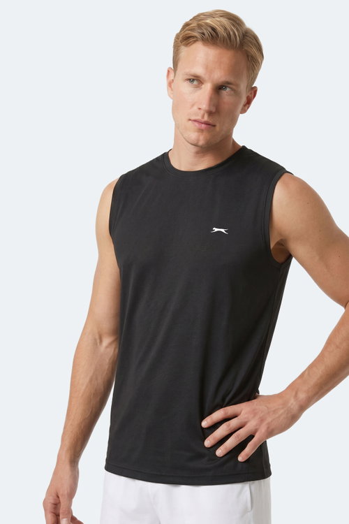 Slazenger HEROFIT IN Erkek Kolsuz Siyah Atlet