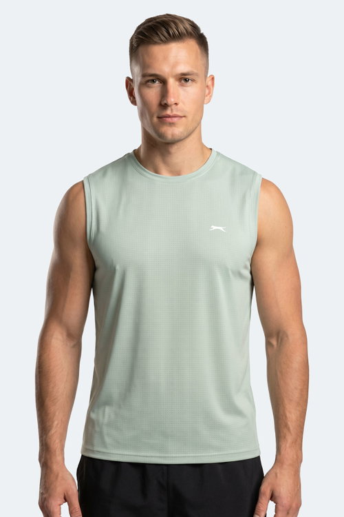 Slazenger HEROFIT IN Erkek Kolsuz Su Yeşili Atlet