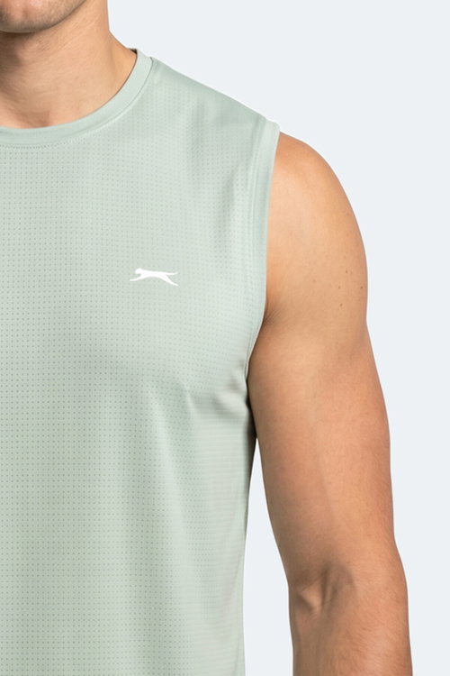 Slazenger HEROFIT IN Erkek Kolsuz Su Yeşili Atlet