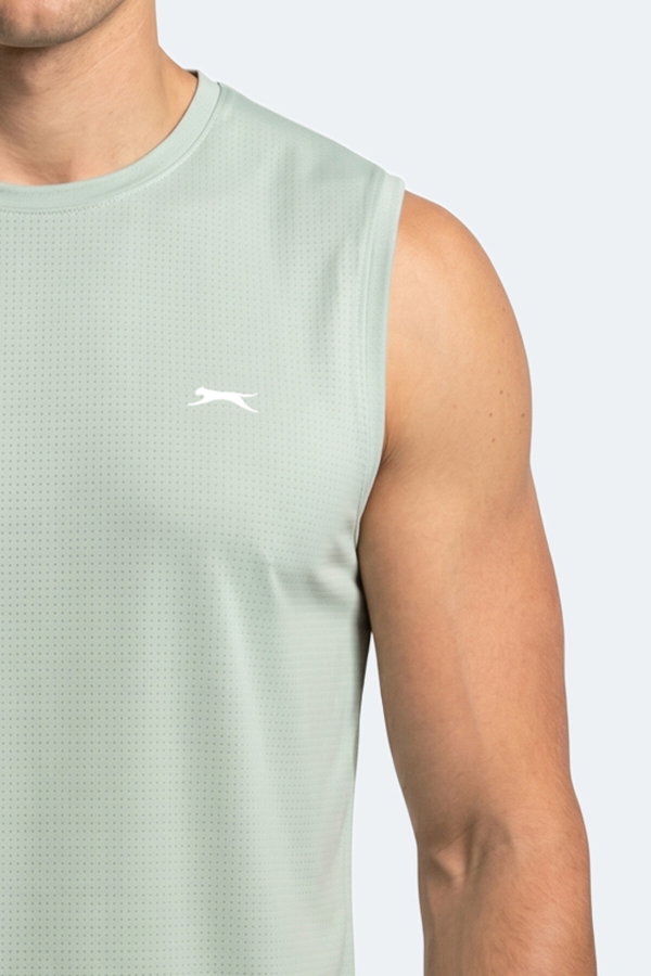 Slazenger HEROFIT Erkek Kolsuz Su Yeşili Atlet